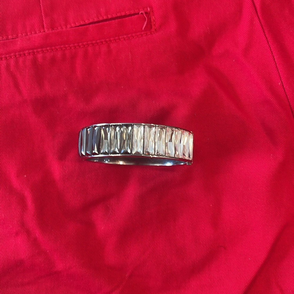 Vintage Swarovski Grey Ombré Crystal Cuff